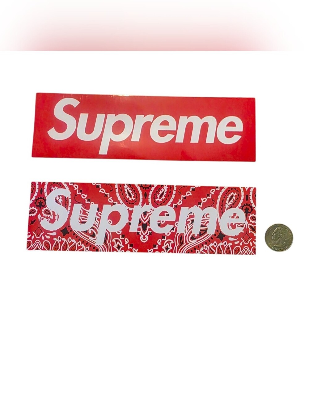 Large Supreme Box logo Sticker .2.5" x 7.5" Waterproof